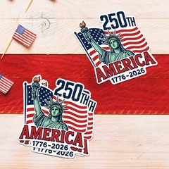 HANDICHI Design 5 Pack 2 Inch 250th Anniversary America Stickers 1776–2026, P…