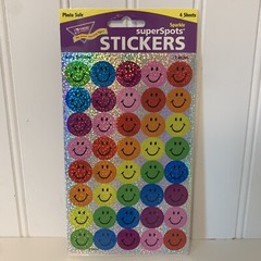 Vintage Trend Enterprises Sparkle Super Spots Stickers Silly Smiles New Sealed