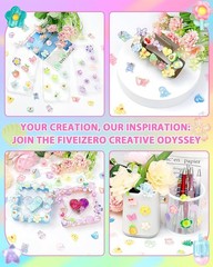 100PCS FIVEIZERO Cute Slime Charms Bulk Set – 0.6-1.2 inches, Mixed Color