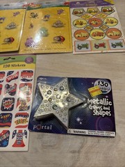 Lot Of Vintage Stickers Space Princess Sponge Bob Construction Etc