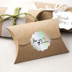 Holographic Thermal Labels 2» Flower Stickers for Thanks Card Logo Tag 400/Roll