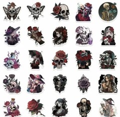 10pcs Gothic Steampunk Doll Stickers-Scrapbooking, Journal, DIY Crafts & Cards