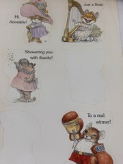 Lot Vtg Wallace Tripp Pawprints Current Mouse Mice Hippo Rabbit Stickers Sheets