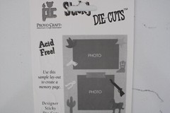 Provo Craft Design Sticky Die Cut «Go West» Boot Hat Horse Saddle Shoe Scrapbook