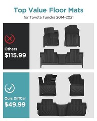 Floor Mats for Toyota Tundra: 2014-2021 (Only for CrewMax Cab), Car Accessori…