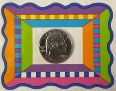 WAVEY SMALL FRAME Stickers(6pc)Mrs.Grossman’s •School•Label•Picture•Cards•
