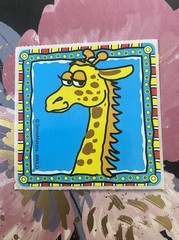 Vintage SmileMakers Cartoon Giraffe Sticker Mod 2.5” Inches