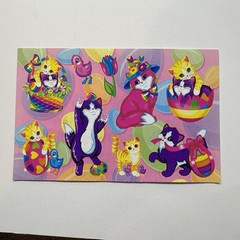 Vintage Lisa Frank Stickers Lot Kitten Puppies Bunnies Flowers Easter Eggs Heart