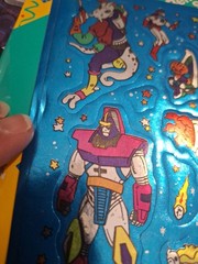 vintage Stickers,space Aliens Monsters Shiny Mylar Foiled Rare 1 Sheet 3m 1990