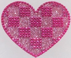 HEART STICKER✨🩷✨💖✨🩷✨2” X 2”✨FANCY GEMS✨GLITTER✨PINK✨BEAUTIFUL✨💖✨
