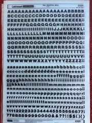 4 Letraset INSTANT LETTERING Transfer Letters 36pt HELVETICA BOLD NICE 7
