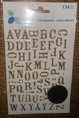 ATD Momenta Gold Glittery Alphabet Letters Number Card Making Scrapbook Stickers