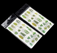 Plants Scrapbook Stickers,12 Sheets DIY Decorative Green Leaf Decals Stickers fo