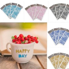 55pcs Letter A-Z Alphabet Glitter Self Adhesive Crystals Stickers Stick On DIY