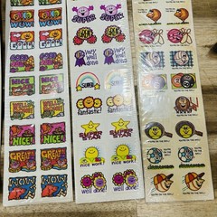 Vtg 230+ Unused Stickers Bundle Lot School Rewards Teacher Instructional Fair