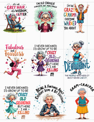 Funny Grandma Quotes 2 Pgs. Supplies Scrapbook Junk Journal Card Toppers Crafts