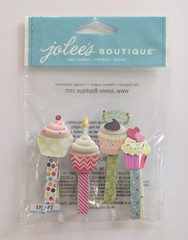 Jolee’s Birthday Cupcake Clips Scrapbooking Craft Embellishments