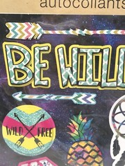 3 Pc Pop Up Be Wild & Whatever Theme Scrapbooking Stickers + Deco Tape Scrapbook