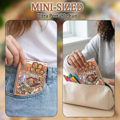 4-Pack Mini DIY 3D Sticker Scenes Book, 32 Sets Miniature Sticker Scenes