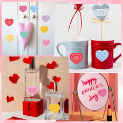 500 PCS Heart Stickers Roll, 8 Colors Self-Adhesive Writable Heart Labels Easter