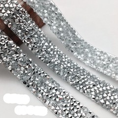 3 Rolls Self Adhesive Rhinestone Ribbon Stickers Rhinestone Strips Diamond Ri…