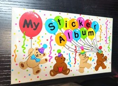 Vintage 1992 Sandylion Sticker Designs My Sticker Album Bears Princess Castle