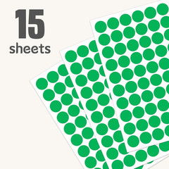 1″ Green Dot Stickers 1050 PCS round Circle Stickers Colored Coding Labels