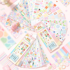 Cute Sticker , 30 Sheets of Small Glitter Stickers for Scrapbook and Planner, Pi