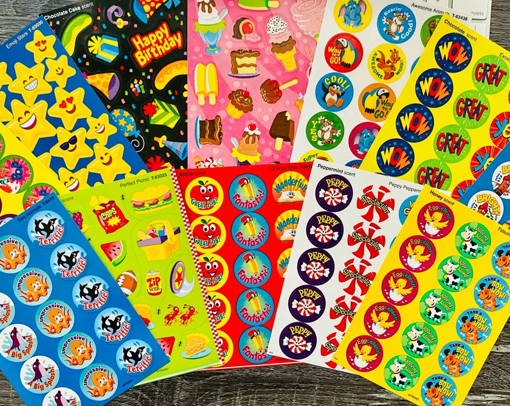 399+ Stickers Scratch and sniff, Sandylion, Eureka, Pop up Puffy Glitter Glossy