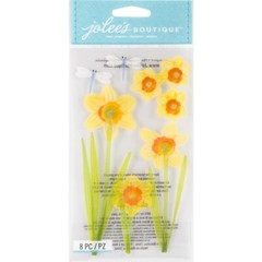 Crafts Stickers Jolee’s Daffodils Dragonflies Flowers Dragonfly