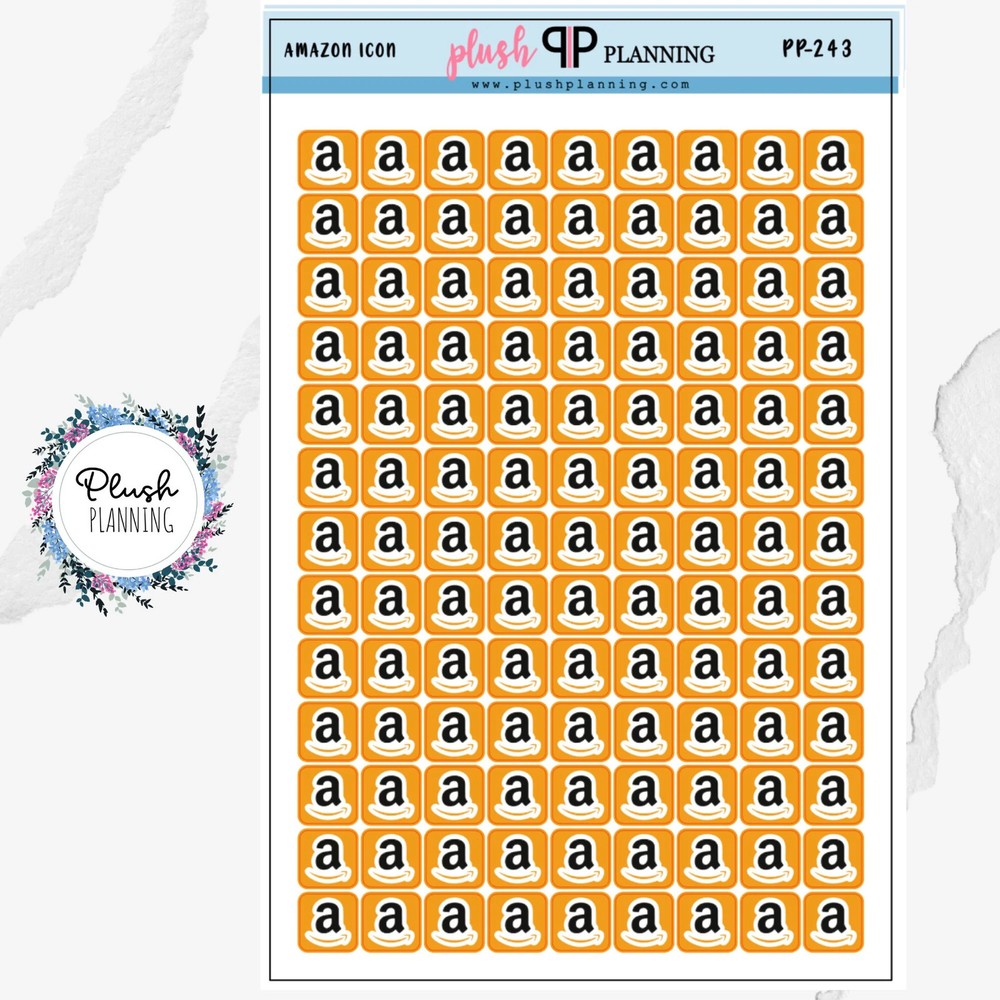 Amazon Icon Label Planner Stickers, Amazon Listing Sales or Buying Tracker