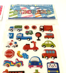 Transportation Stickers Truck Ambulance Scooter Taxi Bus Stop Lot of 2 NEW READ