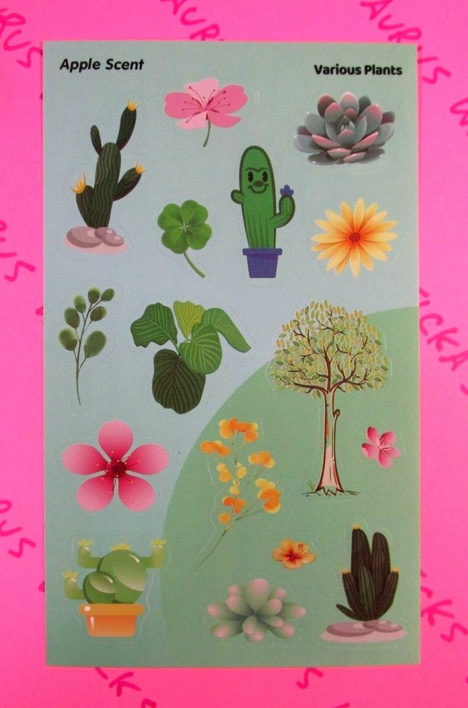 Horiechaly Apple Scented Scratch & Sniff Various Plants Stickers