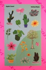 Horiechaly Apple Scented Scratch & Sniff Various Plants Stickers