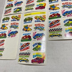 Vintage Trend Race Car Stickers T-47023 5 Sheets 1990s NOS Classroom Reward