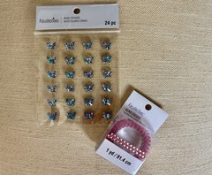 2PC Recollections Glitter/Bling Theme- Bling Butterflies & 1 YD Bling Roll- NEW