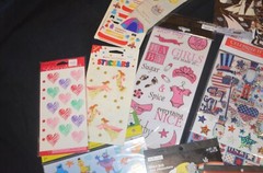 Scrapbooking Sticker Lot Mixed brands Occasions almost 1 LB