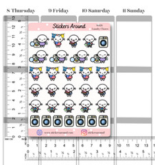 Laundry Planner Sticker, Laundry Chores Sticker, Calendar and Journal Stickers