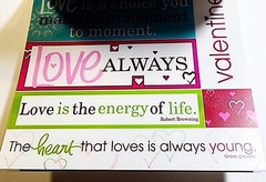 Deja Views Love Quotes Stickers 268pc Vellum Cardstock Alphabets Words Scrapbook