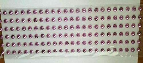CraftbuddyUS 240 pcs x 6 mm Self Adhesive Round Gems, Color – Hot Pink