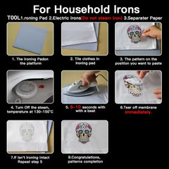 2 + 1/2-inch iron on Heat Transfer Sticker FREE SHIPPING