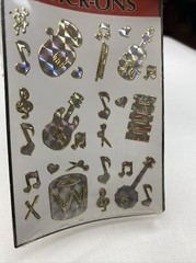 Vintage Prism Stickers Classy Stick-Ons Musical Band Silver New Sealed