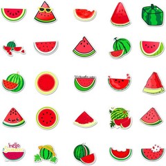 50PC Watermelon Stickers Pack – Tropical Fruit Decals for Fun Personalization