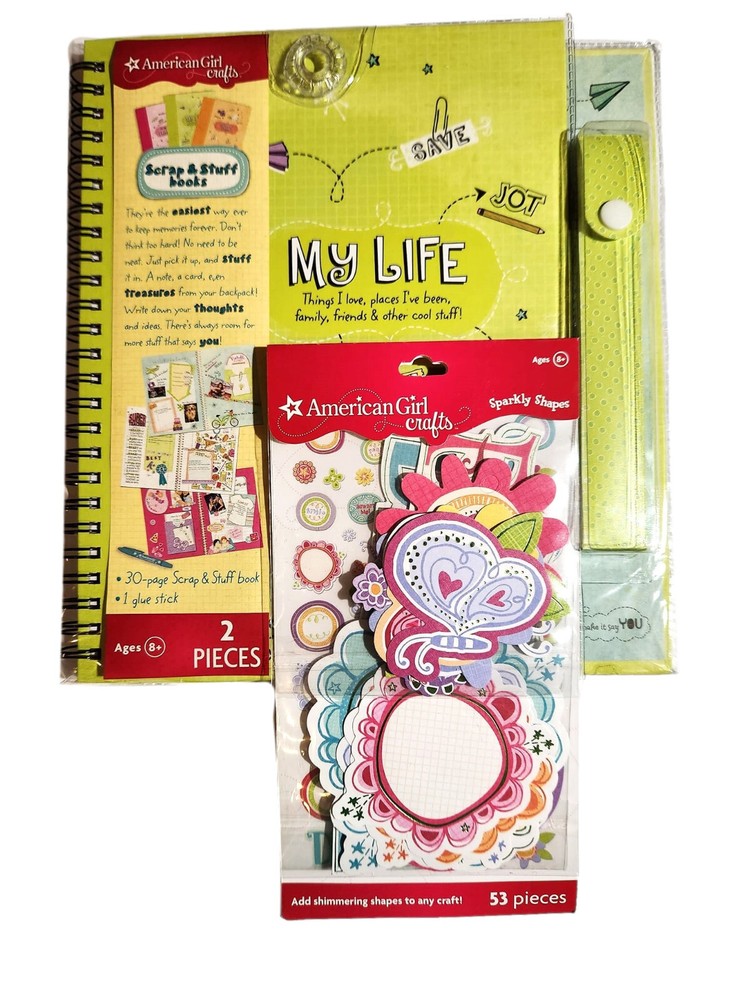 American Girl Crafts Scrapbooking Scrapbook Sparkly Shapes Sticker Kit NEW Set#3