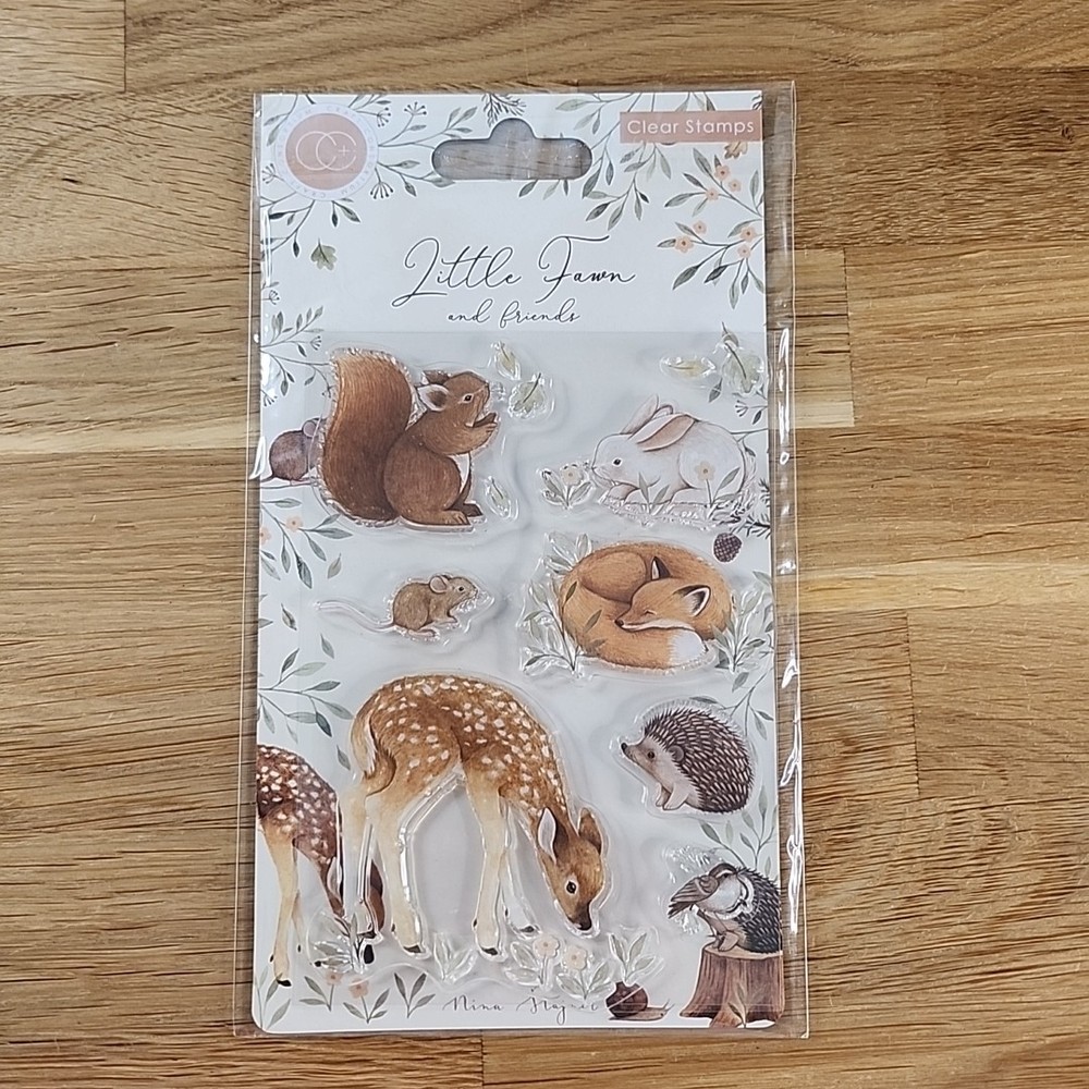 Craft Consortium Little Fawn & Friends Clear Stamp Set Nina Stajner NEW