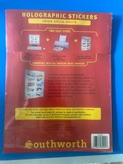 Southworth Holographic Sheets (5) and sticker sheet (5) 10 sheets Inkjet printer