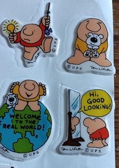 Unused Vintage ZIGGY Puffy Stickers Sheet UPS Tom Wilson Have A Nice Life