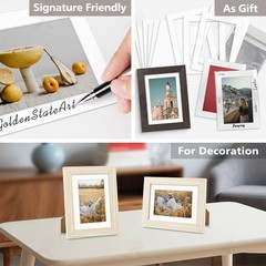 , Pack of 50 White Pre-Cut 5×7 Picture Mat for 4×6 Photo with White Core Beve…