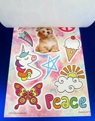 Crown Jewlz Dogs, Peace & Love Prismatic Mini Sticker Book