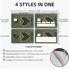 x4 USMC SERGEANT UNITED STATES MARINE CORP CREDIT DEBIT CARD SKIN STICKERS #316